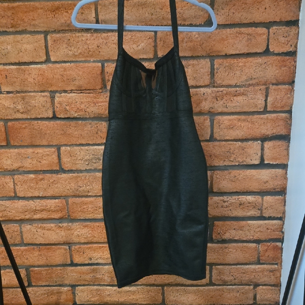 Elegant Black Halter Dress